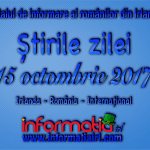 Știri 15 octombrie 2017 – Informatia IRL – Portal de informare al românilor din Irlanda