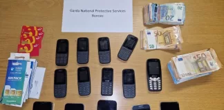Bani și telefoane confiscate de Garda