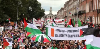 Foto: Protest Pro Palestina Dublin octombrie 2023