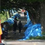 Corturie azilanților de pe Grand Canal din nou evacuate