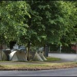 Tabără de corturi pentru migranți instalată peste noapte în Ballsbridge, Dublin