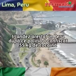 Un irlandez arestat în Peru după ce poliția a confiscat 55 kg de cocaină pe Aeroportul Internațional Jorge Chavez din Lima