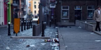 Centrul Dublinului o problemă de curățenie