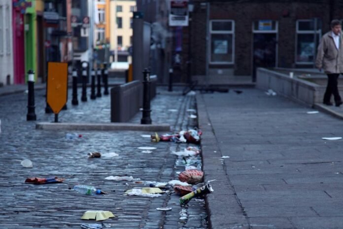 Centrul Dublinului o problemă de curățenie