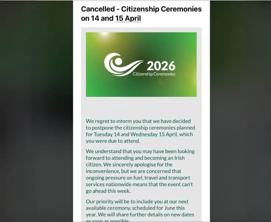 Ceremonii de cetățenie amânate în Irlanda fără anunț oficial. Români afectați de schimbări comunicate doar prin email