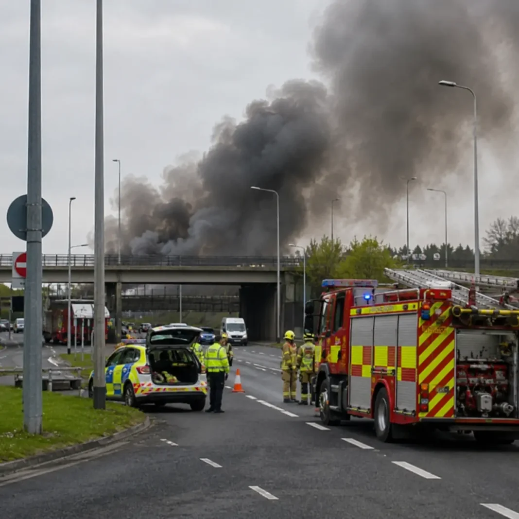 Incendiu în Castleknock: restricții de trafic pe M50