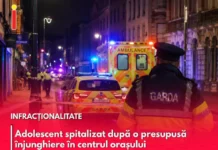 Adolescent spitalizat după o presupusă înjunghiere în centrul orașului Limerick