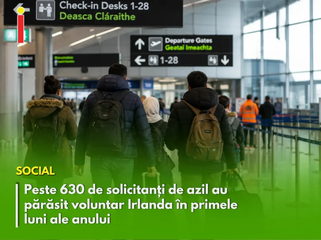 Peste 630 de solicitanți de azil au părăsit voluntar Irlanda în primele luni ale anului
