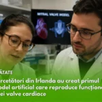 Cercetători din Irlanda au creat primul model artificial care reproduce funcționarea unei valve cardiace
