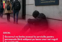 Guvernul va limita accesul la serviciile pentru persoanele fără adăpost pe baza unor noi reguli de rezidență