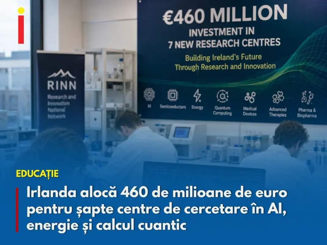 Irlanda alocă 460 de milioane de euro pentru șapte centre de cercetare în AI, energie și calcul cuantic