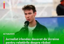 Jurnalist irlandez decorat de Ucraina pentru relatările despre război