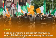 Marș anti-imigrație la Dublin înainte de intrarea în vigoare a Pactului UE privind Migrația și Azilul