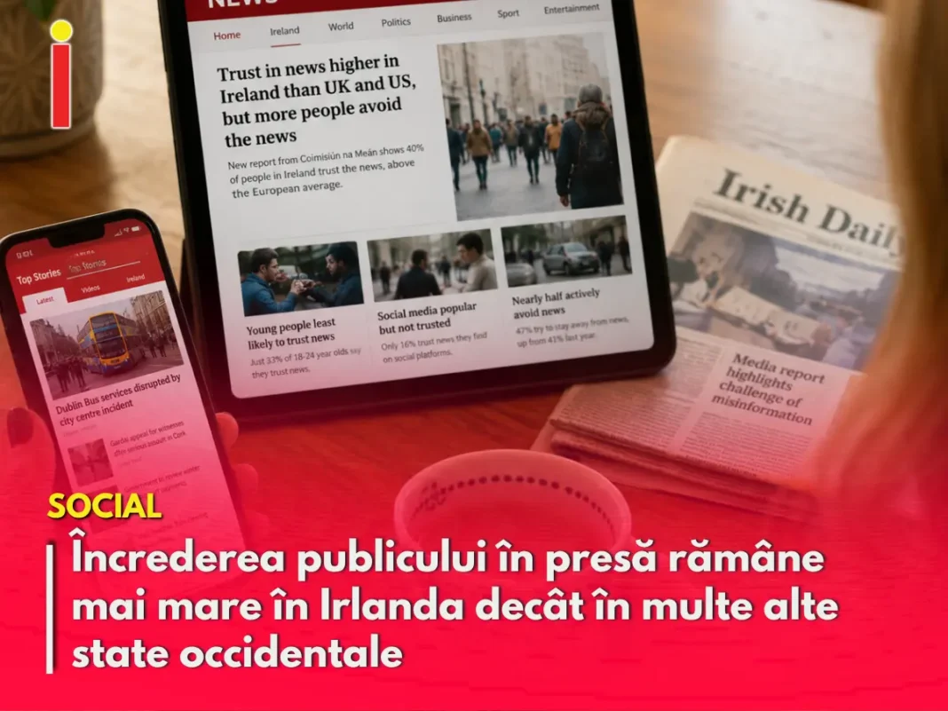 Încrederea în știri rămâne mai ridicată în Irlanda decât în alte țări