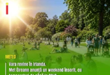 Vara revine în Irlanda. Met Éireann anunță un weekend însorit, cu temperaturi de până la 23°C