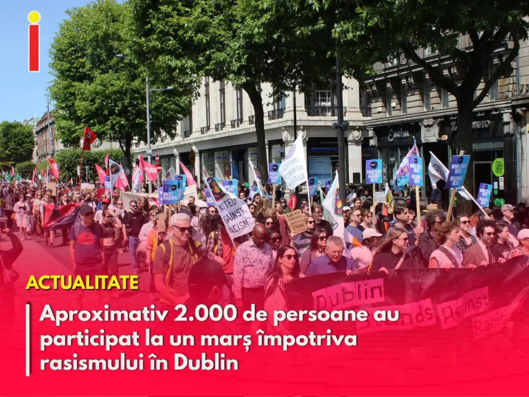 Aproximativ 2.000 de persoane au participat la un marș împotriva rasismului în Dublin
