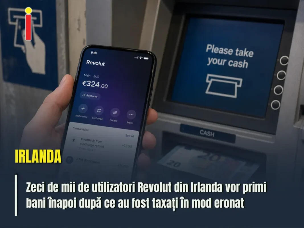 Revolut va returna bani către peste 100.000 de clienți din Irlanda după o eroare la bancomat