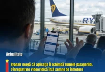 O înregistrare video ridică semne de întrebare despre aplicația Ryanair
