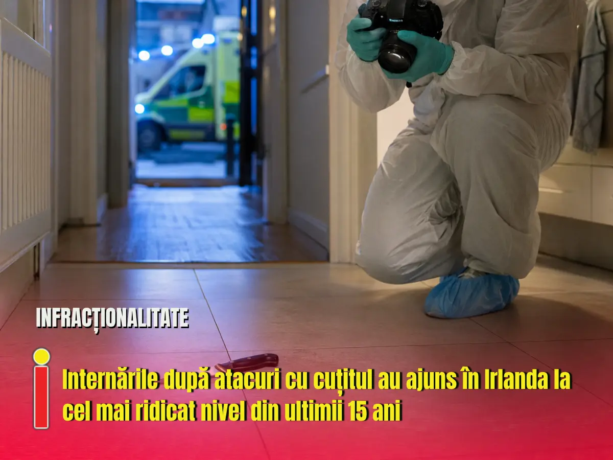 Internările după atacuri cu cuțitul au ajuns în Irlanda la cel mai ridicat nivel din ultimii 15 ani