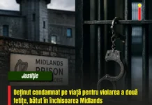 Deținut condamnat pe viață pentru violarea a două fetițe, atacat în închisoarea Midlands