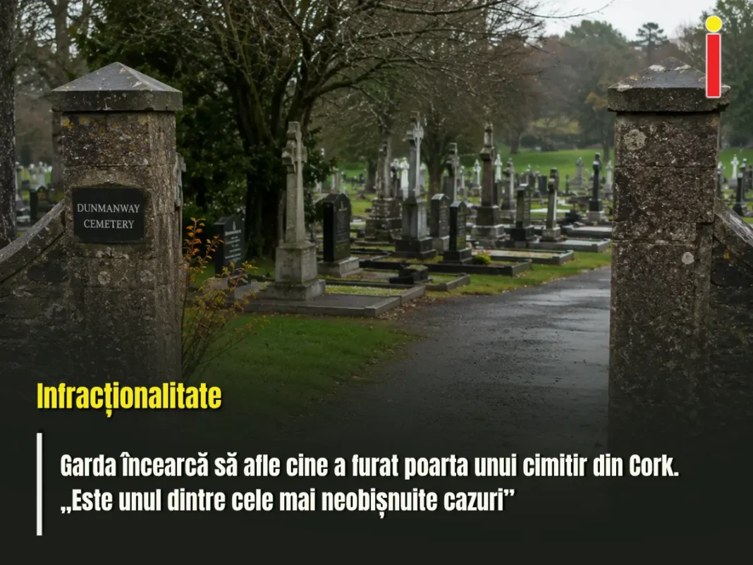 Garda încearcă să afle cine a furat poarta unui cimitir din Cork. „Este unul dintre cele mai neobișnuite cazuri”