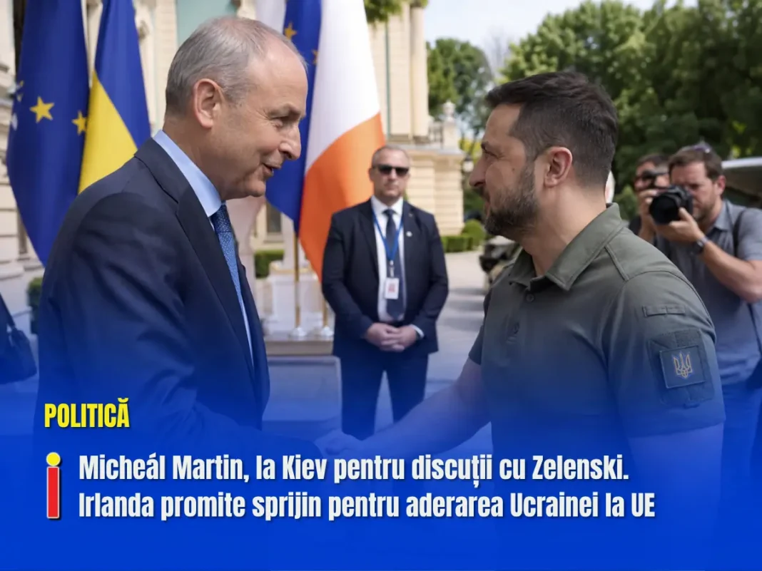 Micheál Martin, la Kiev pentru discuții cu Zelenski. Irlanda promite sprijin pentru aderarea Ucrainei la UE