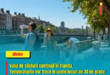 Valul de căldură continuă în Irlanda. Temperaturile vor trece în unele locuri de 30 de grade