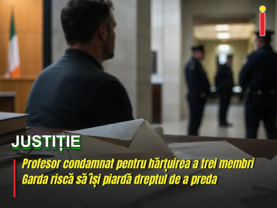 Profesor condamnat pentru hărțuirea a trei membri Garda riscă să își piardă dreptul de a preda