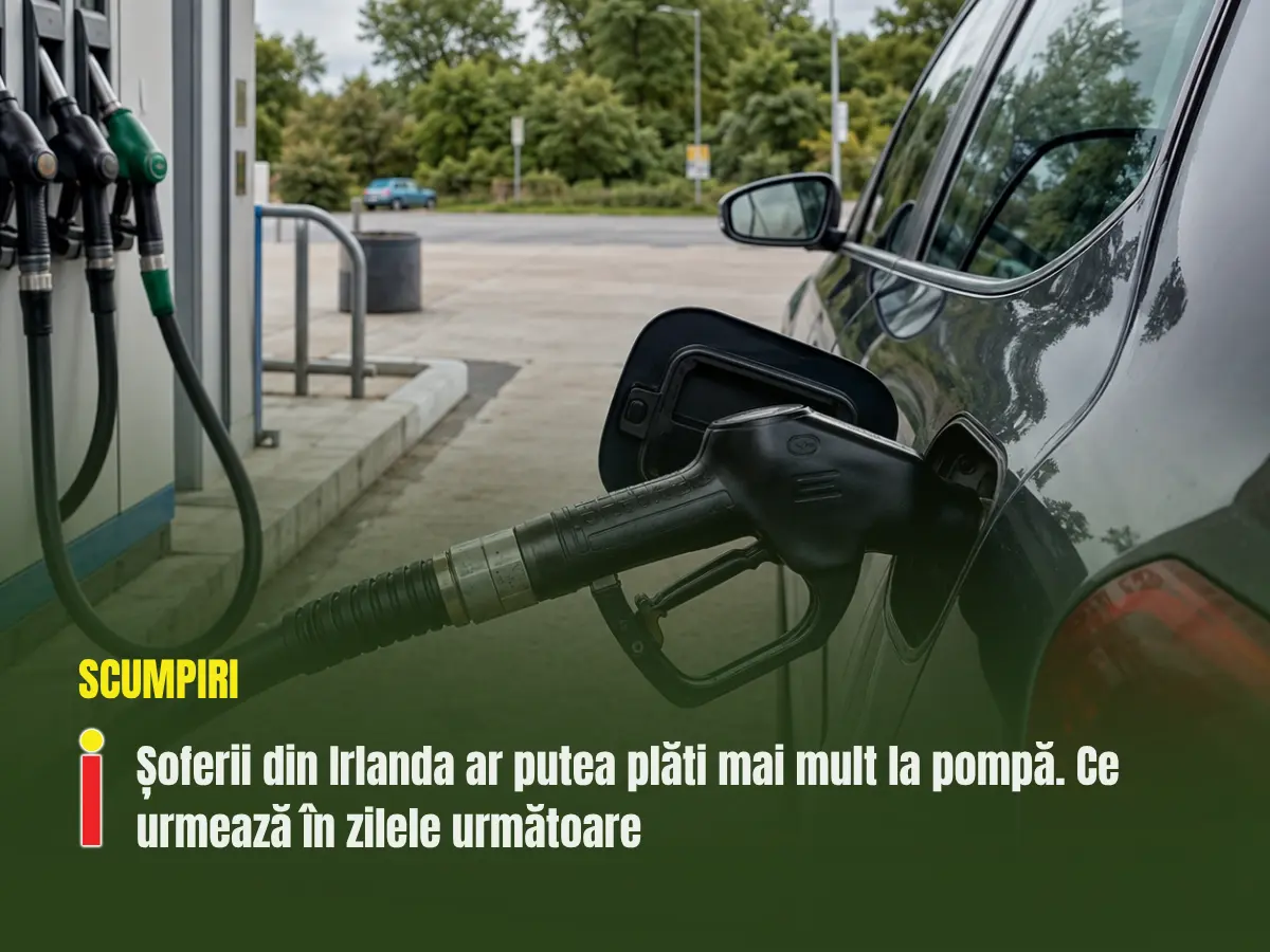 Șoferii din Irlanda ar putea plăti mai mult la pompă. Ce urmează în zilele următoare