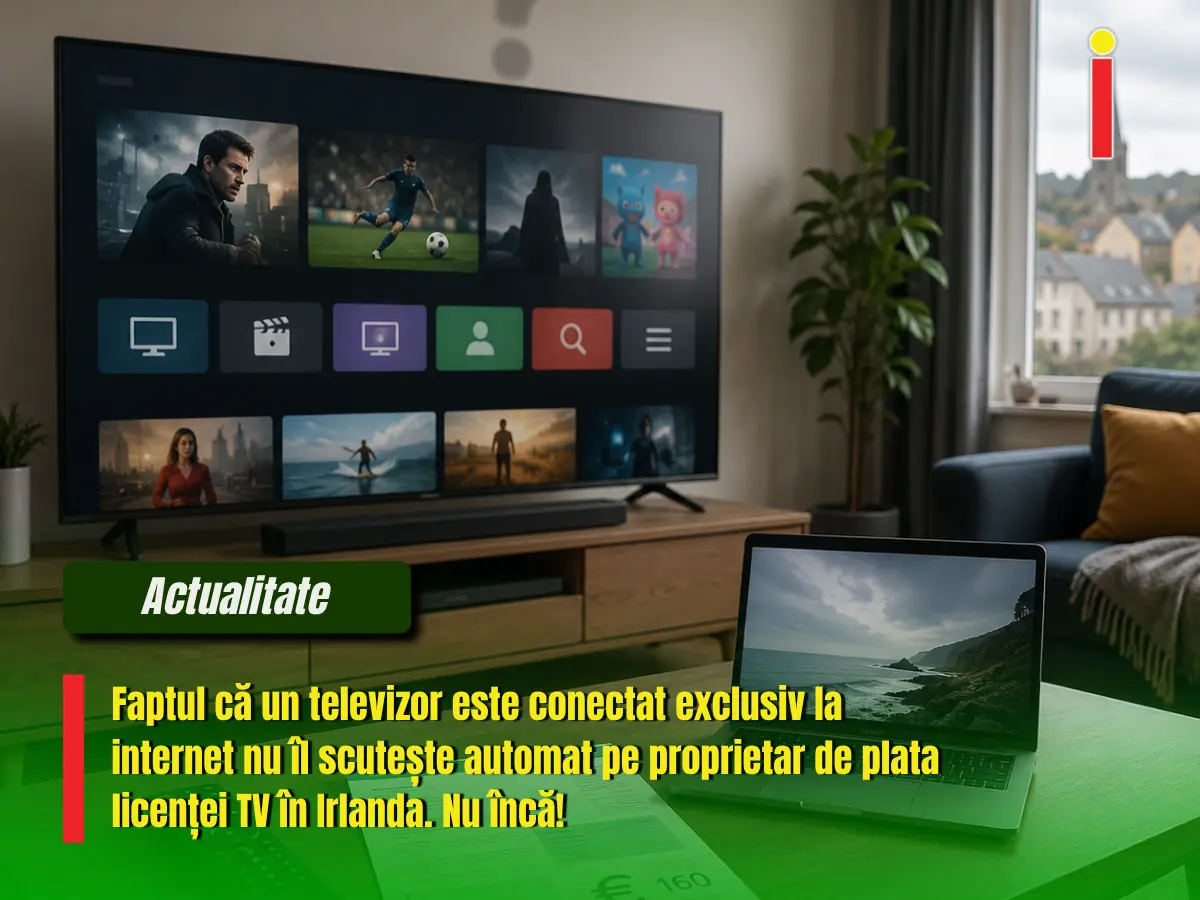 Taxa TV în Irlanda: când trebuie plătită și cine poate fi scutit