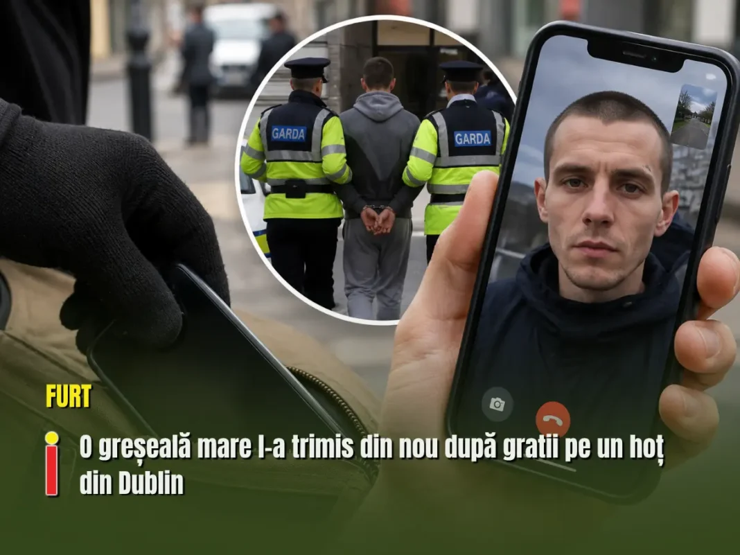 O greșeală neașteptată l-a trimis din nou după gratii pe un hoț din Dublin
