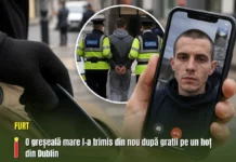 O greșeală neașteptată l-a trimis din nou după gratii pe un hoț din Dublin