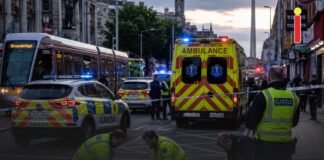 Bărbat dus de urgență la spital după ce a fost atacat cu bare metalice în centrul Dublinului