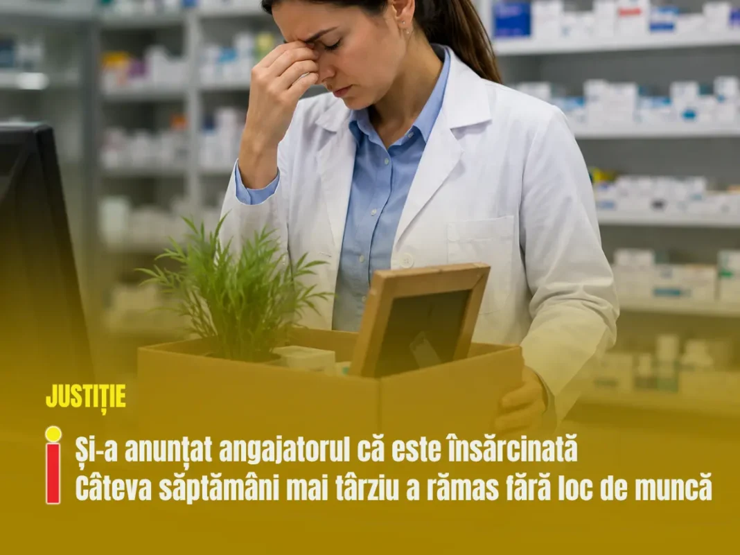 Și-a anunțat angajatorul că este însărcinată. Câteva săptămâni mai târziu a rămas fără loc de muncă