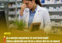 Și-a anunțat angajatorul că este însărcinată. Câteva săptămâni mai târziu a rămas fără loc de muncă
