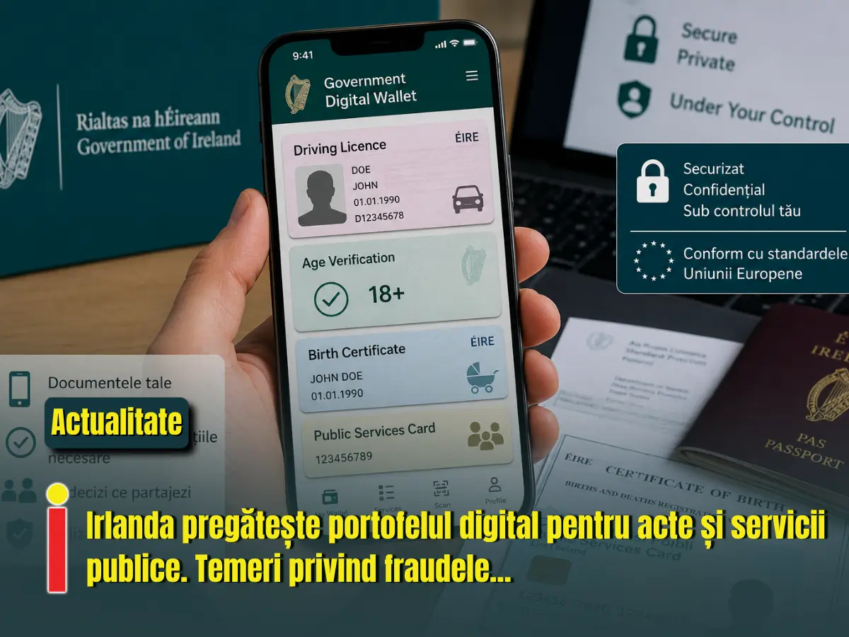 Irlanda pregătește portofelul digital pentru acte și servicii publice. Temeri privind fraudele și folosirea sa „opțională” în practică
