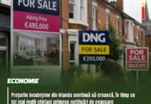Prețurile locuințelor din Irlanda continuă să crească, în timp ce tot mai mulți chiriași primesc notificări de evacuare