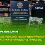 Produse cu cannabis în valoare de peste două milioane de euro, confiscate din magazine de vape din Irlanda