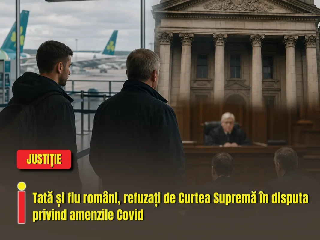 Tată și fiu români, refuzați de Curtea Supremă în disputa privind amenzile Covid de câte 2.000 de euro
