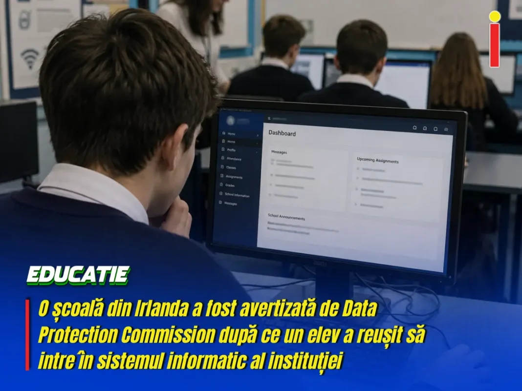Elev din Irlanda a accesat luni întregi sistemul informatic al școlii după ce a memorat parola unui profesor