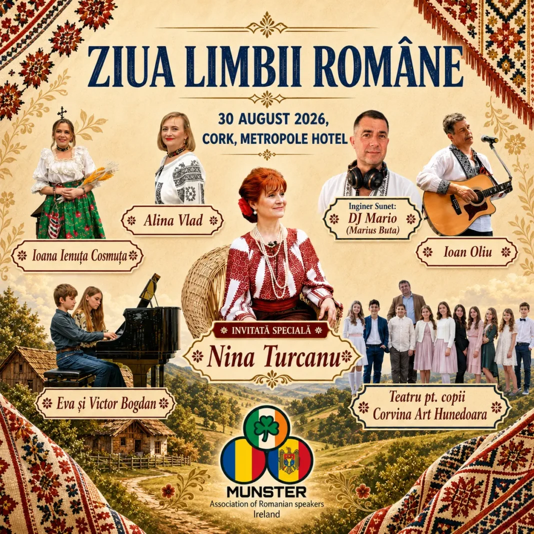 Ziua Limbii Române 2026 va fi sărbătorită la Cork printr-un amplu eveniment dedicat comunității românești din Irlanda