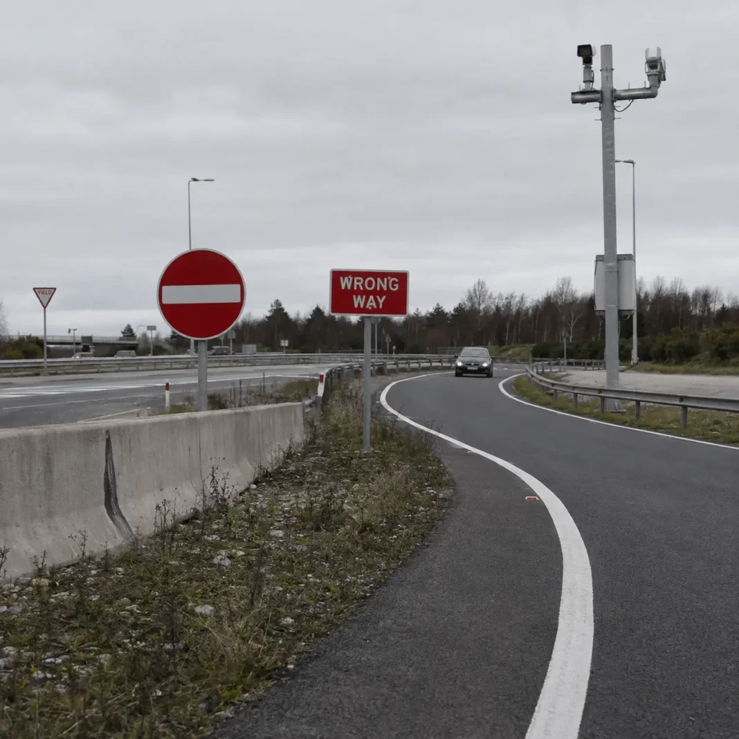 autostradă din Irlanda cu trafic rutier