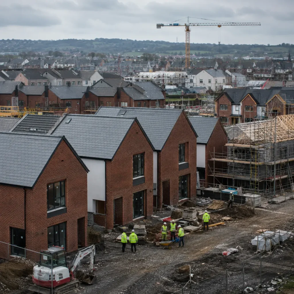 șantier construcții locuințe rezidențiale Irlanda