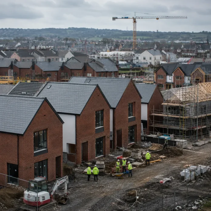 șantier construcții locuințe rezidențiale Irlanda