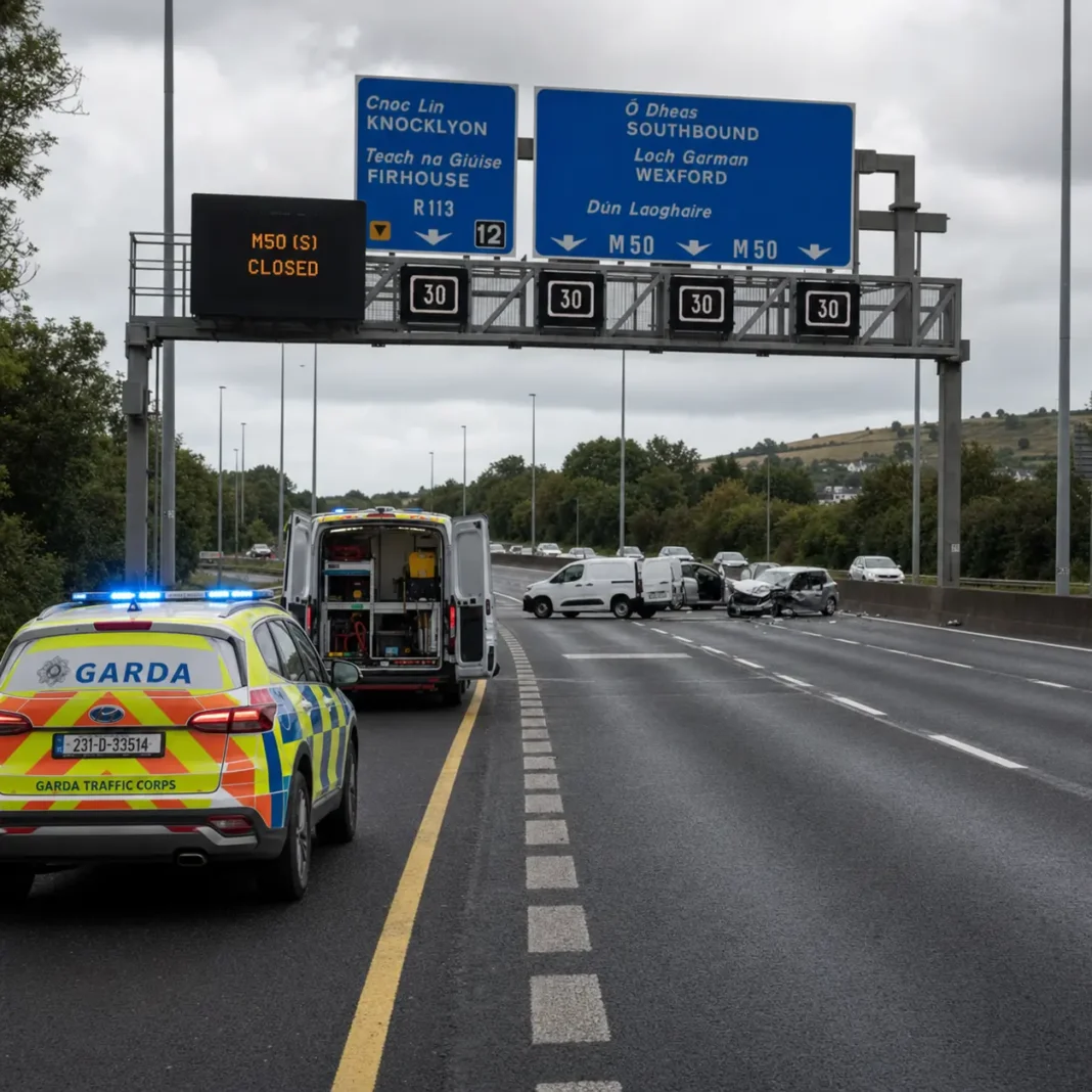 Accident grav pe M50, lângă Dublin: mai multe victime transportate de urgență la spital