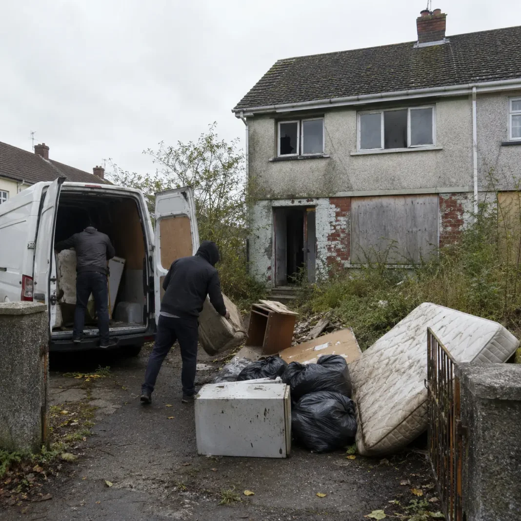 Afacerea murdară din Dublin: grupare suspectată că transforma proprietăți abandonate în gropi ilegale de gunoi