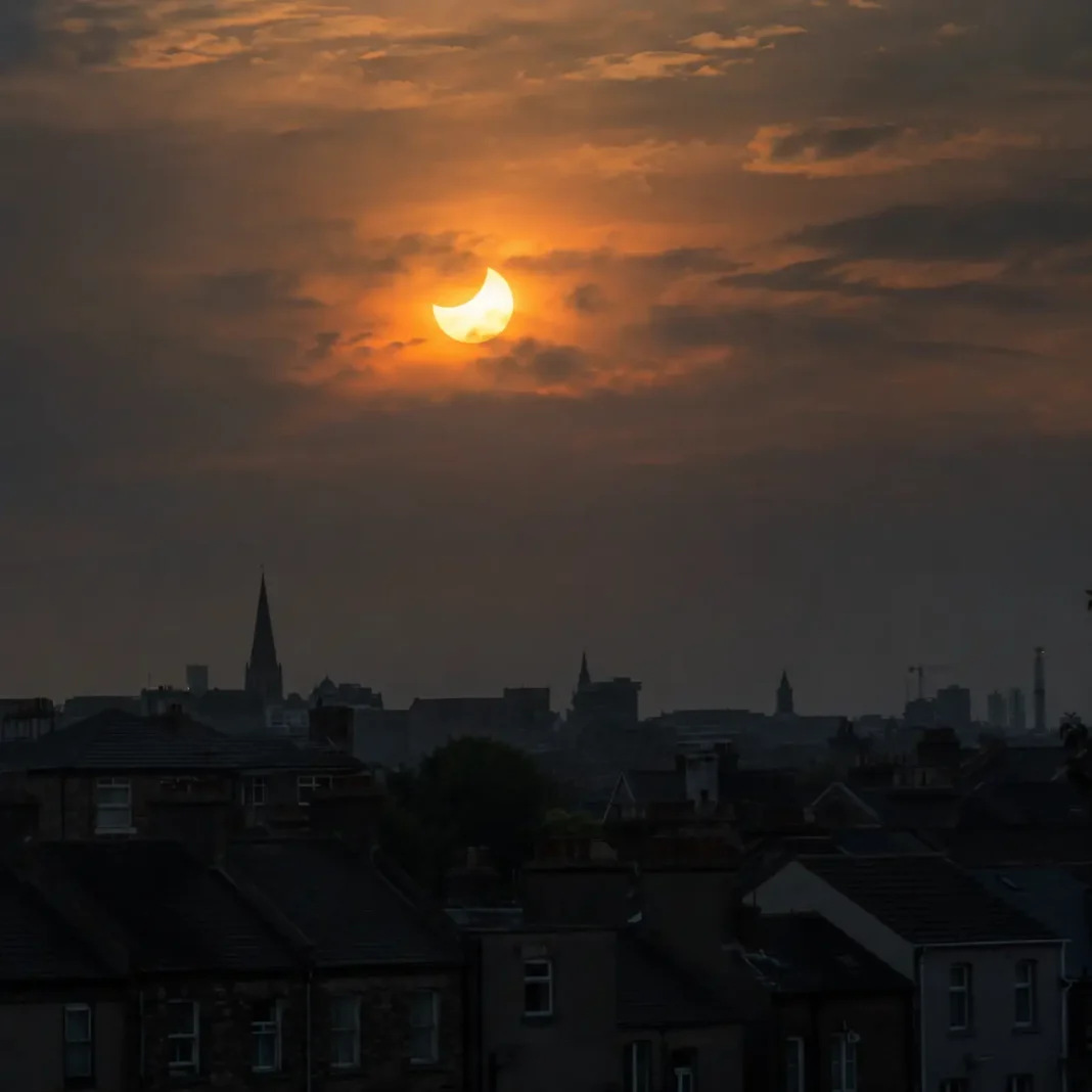 Cerul se întunecă peste Irlanda: eclipsa acoperă până la 97% din Soare