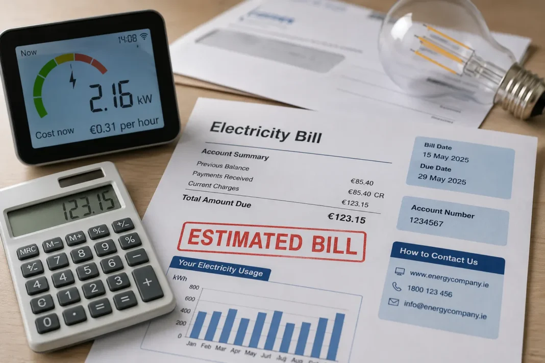 Aproape 95.000 de gospodării din Irlanda au primit facturi estimate greșit la electricitate