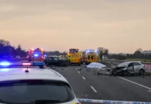 Tragedie pe autostrada M9: mai mulți morți după ce o mașină a circulat pe contrasens. Un copil este grav rănit