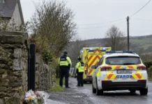 zona accidentului în Rathkeale Limerick